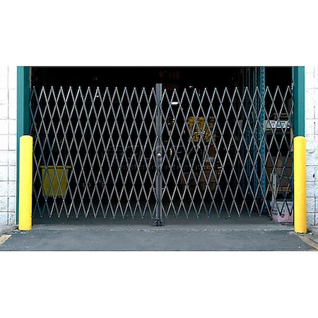 GLOBAL INDUSTRIAL 12'W Double Folding Security Gate, 8'H 968110